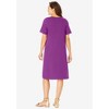 Woman Within Plus Size Perfect Short-Sleeve V-Neck Tee Dress - 3 of 4