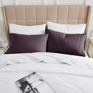 Southshore Fine Living, Vilano Collection Set of 2 Pleated Pillowcases Ultra-Soft Brushed microfiber - 1 of 4