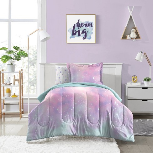 Twin Twilight Kids Bed In A Bag Pink Dream Factory Microfiber Bedding Set Star Pattern Includes Comforter Sheets Target