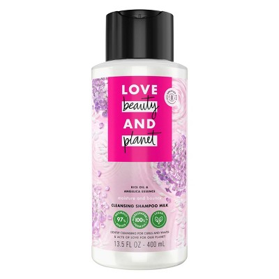 Love Beauty and Planet Rice Oil and Angelica Essence Curls and Waves Cleansing Shampoo Milk - 13.5 fl oz