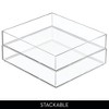 iDesign Plastic Makeup Drawer Organizer Tray - Set of 4 - Clear - 3 of 4