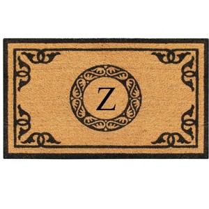 A1HC Natural Coir Door Mat 24x39, Anti-Shed Treated Durable Doormat for Outdoor Entrance Monogrammed - 1 of 4