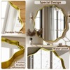 BEAUTYPEAK Wavy Round Aluminum Framed Bathroom Vanity Mirrors - 4 of 4