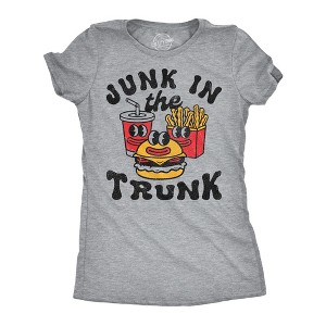Womens Funny T Shirts Junk In The Trunk Sarcastic Fast Food Graphic Novelty Tee For Ladies - Crazy Dog Women's T Shirt - 1 of 4