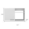 HomeRoots 39" White Wood Wall Mounted Accent Cabinet With Single Door - 3 of 4