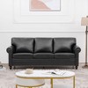 NicBex 3 Seater Sofa Couch with Extra Deep Seat Modern Upholstered PU Leather Couch with Wood Legs for Living Room - 4 of 4