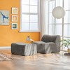 Okak Modern Foam Compression Sofa Lounge Chair with Footrest,Comfy Futon Set Accent Chair for Bedroom,Living Room,Office - 3 of 4