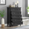 KWPZQEB 5-Drawer Dresser, Wood Storage Tower for Bedroom, Hallway, Entryway, Closet, Modern Dresser Organizer Unit, Easy Pull Handle - 3 of 4