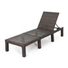 VisioGear Chaise Lounge Without Cushion, Outdoor Chaise Lounge with Adjustable Backrest, Brown, 76.6"*25.5"*12" - 2 of 4