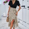 Women's Summer Maxi Dress Spaghetti Strap Casual Boho Split Beach Long Flowy Dresses - 4 of 4