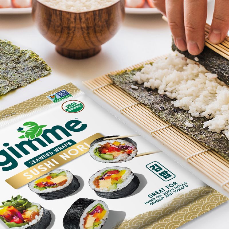 Gimme Organic Roasted Seaweed Sushi Nori Wraps - 0.81oz, 3 of 10