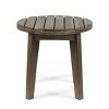Osparple 16" Outdoor Side Table Acacia Picnic Tables for Outdoors Round Small Outdoor Side Table for Gardens, Terraces - 4 of 4