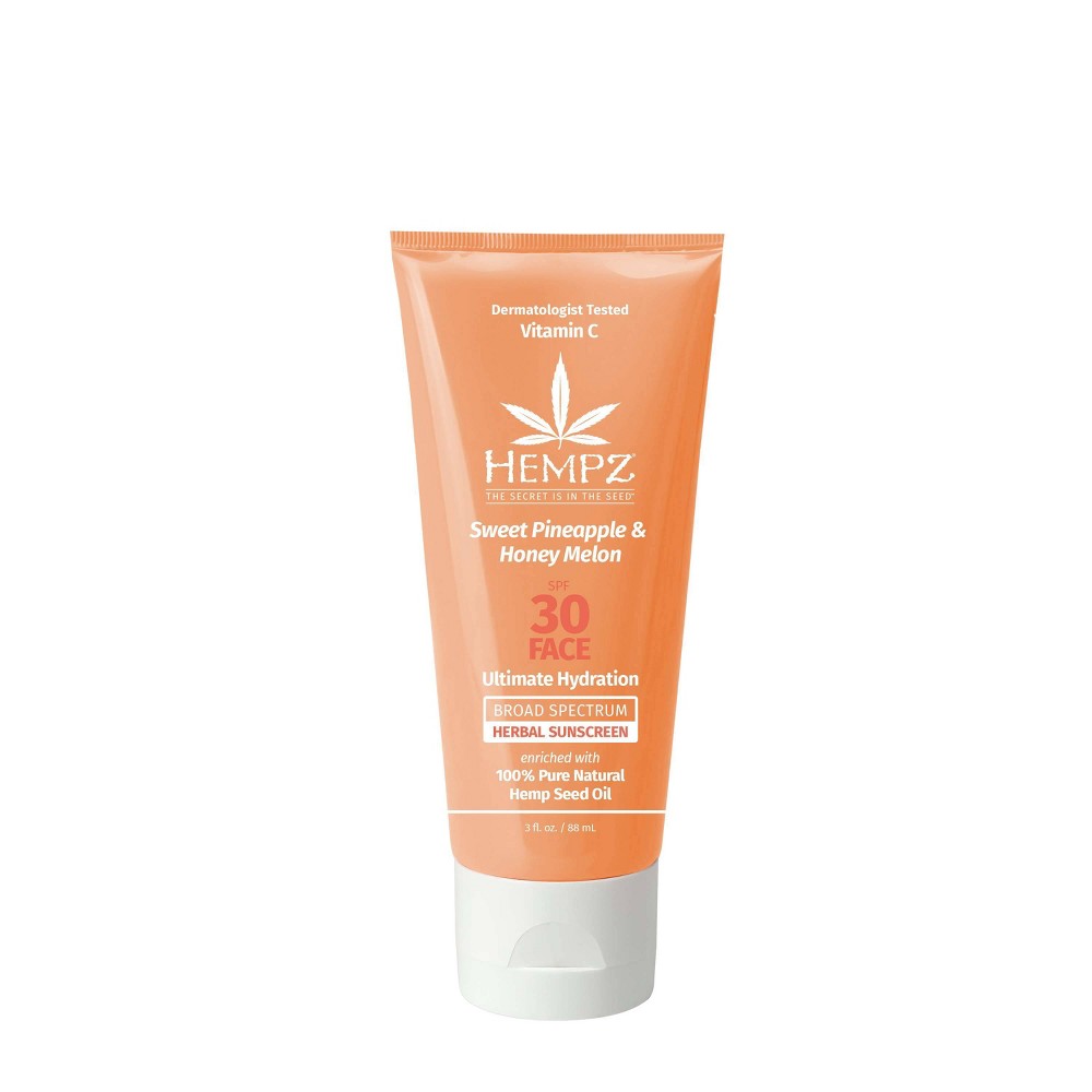 Photos - Sun Skin Care Hempz Sweet Pineapple & Honey Melon Face Herbal Sunscreen - SPF30 - 3 fl o 