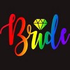 Adult Design By Humans Bride Pride Rainbow Wedding By Anhanva T-Shirt - 2 of 2