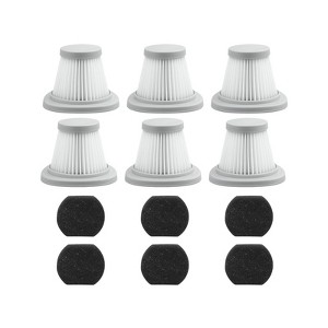 Nispira HEPA Filter Replacement Compatible with Xiaomi Deerma DX118C DX128C Handheld Portable Vacuum Cleaner, 6 Packs - 1 of 4