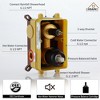 CASAINC 3-Spray Patterns with 10 Inches Wall Mount Dual Shower Heads with Hand Shower Faucet (Valve Included) - 3 of 4