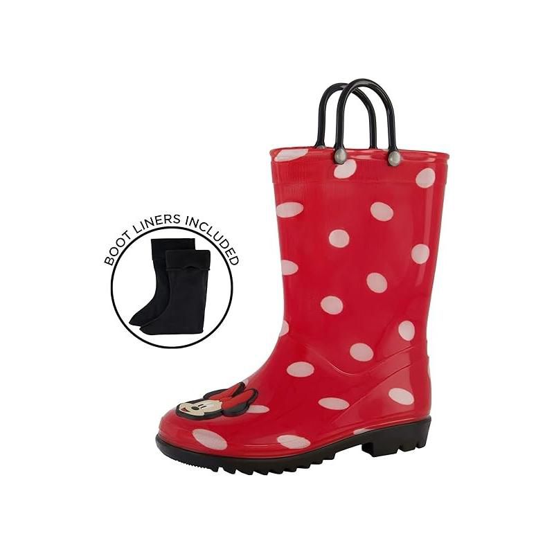 Minnie Mouse Girl's Rain Boots with Soft Removable Liner, Toddler ( 1-4 Years), 5 of 8