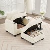 Hyleory Chenille Storage Accent Chair with Ottoman,Upholstered Comfy Sofa Armrest chair for Living Room Bedroom - 3 of 4
