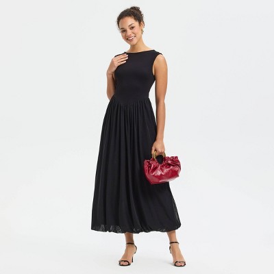 Женские платья A New Day Women's Sleeveless Bubble Hem Midi Dress - A New Day™ Black L — фото 3