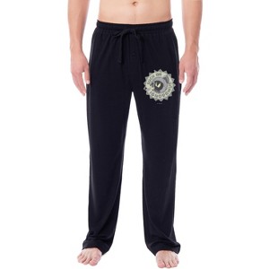 Looney Tunes Mens' Classic Marvin The Martian Character Sleep Pajama Pants Black - 1 of 3
