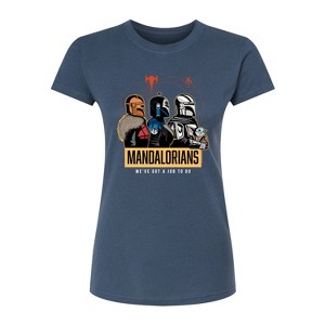 Women's - Star Wars - The Mandalorian Mando Space Fitted Graphic T-Shirt - 1 of 2