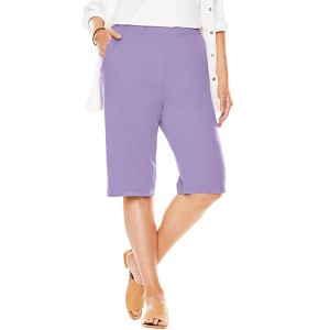 Woman Within Plus Size 7-Day Knit Bermuda Shorts - 1 of 4