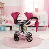 Doll Pram Neo Twin W/ Shoulder Bag, Hot Pink & Polka Dots, Fairy - 3 of 4