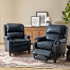 Set of 2 Elisabete Modern Wingback Genuine Leather Recliner with Vintage Nail Head Trim for Living Room and Bedroom  | ARTFUL LIVING DESIGN - 2 of 4