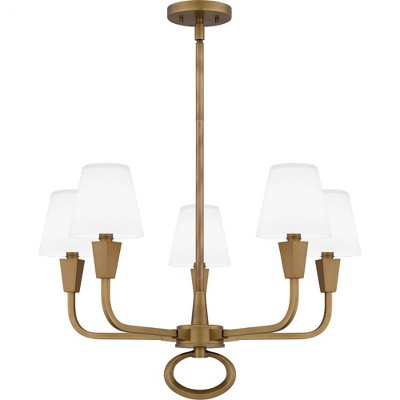 Quoizel Lighting Mallory 5 - Light Chandelier in  Weathered Brass