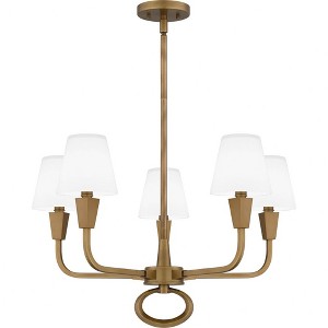 Quoizel Lighting Mallory 5 - Light Chandelier in  Weathered Brass - 1 of 4