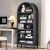 71" Shoe Rack with 3 Adjustable Shelves, Wooden 8 Tiers shoe organizer for 24 Pairs Shoe, Vertical Tall Shoe Storage, Gray - 4 of 4