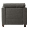 Eucalyptus and Plywood Accent Chair with Flared Arms, Nailhead Trim and 3 Accent Pillows for Living Room - 3 of 4