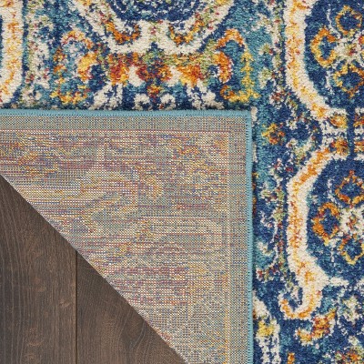Allure Boho Chic Blue Medallion 8' x 10' Easy-Care Area Rug