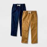 Boys' 2pk Stretch Straight Fit Woven Pull-On Pants - Cat & Jack™