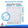 Filter King 21x21x1 Air Filter | 4-PACK | MERV 8 HVAC Pleated A/C Furnace Filters | MADE IN USA | Actual Size: 21 x 21 x .75" - 2 of 4