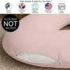 Sweet Jojo Designs Baby Girl Muslin 100% Cotton Nursing Pillow Cover Set Ballerina and Ballet Bows Pink and White 2pc - 3 of 4