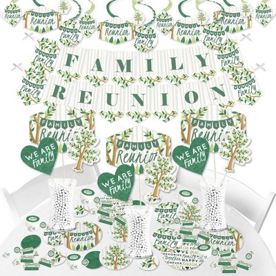 Big Dot of Happiness Family Tree Reunion - Family Gathering Party Supplies - Banner Decoration Kit - Fundle Bundle