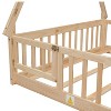 Okak Twin/Full Size Floor Bed Frame with Removable Tent-Shaped Roof & 360°Safety Guardrails for Toddlers 2-6 Years, Easy Assembly Kids Bed, Kids Room - 2 of 4