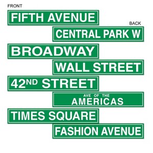Beistle NewYork City Street Sign Cutouts 12/Pack (50094) - 1 of 1