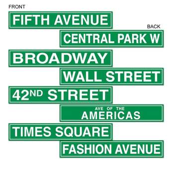 Beistle NewYork City Street Sign Cutouts 12/Pack (50094)