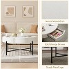 Round Coffee Table with Drawers Circle Living Room Table Wood Accent Coffee Table with Storage White Center Table - 4 of 4