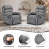 Kumasinova Modern Small Rocker Swivel Recliner Sofa,30°Rocking Chair with Pillow-Top Arm,90-150°Recline for Small Spaces,Bedroom,Living Room - 4 of 4