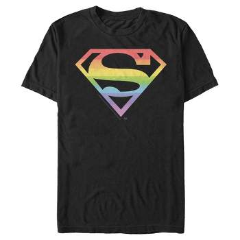 Men's Superman Classic Logo Rainbow T-Shirt