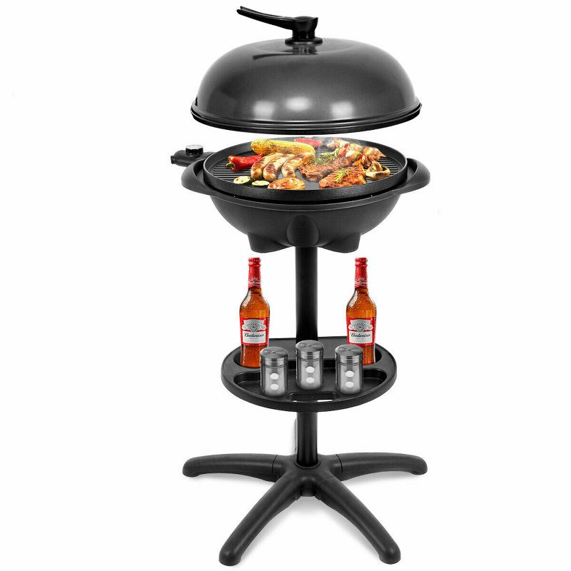 Costway Electric BBQ Grill 1350W Non-stick 4 Temperature Setting Outdoor Garden Camping, 1 of 11