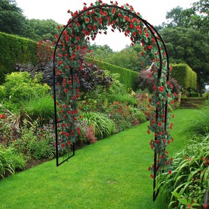 Garden Arbors and Arches, Garden Arch Metal Trellis for Climbing Plants Outdoor, Halloween Archway for Rose Vines Wedding Christmas Party Decorations - 1 of 4