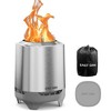 East Oak Brasa 7" Mini Round Outdoor Tabletop Fireplace Silver: Stainless Steel, Heat & Rust-Resistant, No Assembly Required - 2 of 4