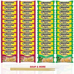 Maruchan Ramen Instant Noodle Soup - 2 Flavors - 24 Packs Roast Beef & 24 Packs Chili - 1 of 1