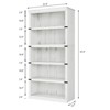 5 Tier Book Shelf Farmhouse Bookcase Open Storage Shelves 31.4" x 12.7" x 67.4" Book Case - 2 of 4
