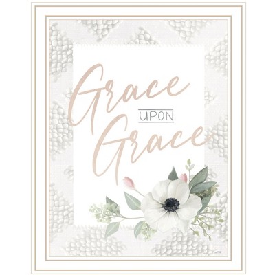 HomeRoots Grace Upon Grace White Framed Print Wall Art