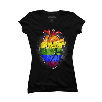 Adult Design By Humans Rainbow Heart Love Pride By Belugastore T-Shirt